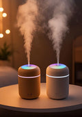 300ml Aroma Diffuser & Humidifier – 7-Color LED Light for Car & Home