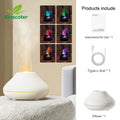 Volcanic Flame Aroma Diffuser – 130ml USB Humidifier with Color LED Night Light