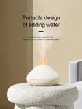 Volcanic Flame Aroma Diffuser – 130ml USB Humidifier with Color LED Night Light