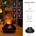 Volcanic Flame Aroma Diffuser – 130ml USB Humidifier with Color LED Night Light