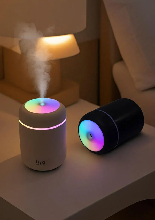 300ml Aroma Diffuser & Humidifier – 7-Color LED Light for Car & Home