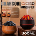 Charcoal Fire Aroma Diffuser – 300ML Mini Humidifier with Night Light