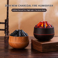 Charcoal Fire Aroma Diffuser – 300ML Mini Humidifier with Night Light