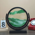 8-Inch 3D Glass Sand Timer – Mountain Landscape Art Decor for Home, Office & Gift