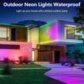Smart RGB Neon LED Strip – Waterproof, Music Sync & App Control, 16-100ft