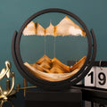 8-Inch 3D Glass Sand Timer – Mountain Landscape Art Decor for Home, Office & Gift
