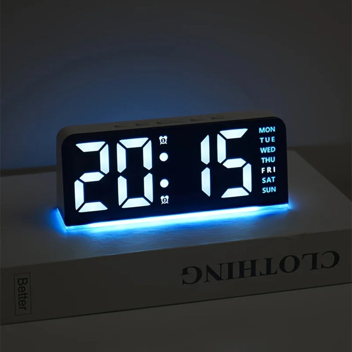 Digital LED Alarm Clock – Backlit Display, Temperature, Snooze & Night Light - photo 4
