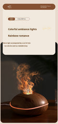 Flame Essential Oil Diffuser with 7-Color LED Mist
