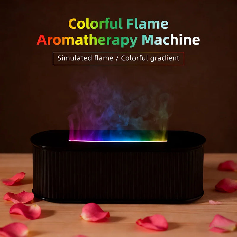 USB Flame Aroma Diffuser & Humidifier – Color LED Light, 3-Level Timer - lifestyle