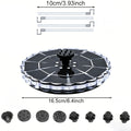 3.5W Solar Fountain Pump Kit – 7 Nozzles, 7-Color LED Light for Bird Bath & Garden