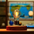 Levitating Bulb Lamp – Magnetic Floating Desk Light, Auto-Rotating Night Light & Unique Gift