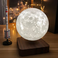 Magnetic Floating & Rotating Moon Lamp – 3D LED Night Light, Wooden Base, 3 Colors