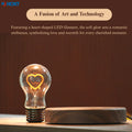 Levitating Bulb Lamp – Magnetic Floating Desk Light, Auto-Rotating Night Light & Unique Gift