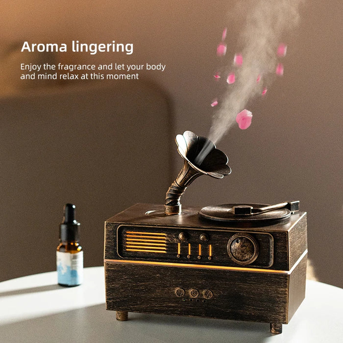 Retro Phonograph Aroma Diffuser USB Humidifier 160ml - photo 4