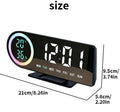 LED Digital Alarm Clock – 7-Color Display, Dual Alarm, 5 Brightness Levels, USB