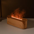 USB Flame Aroma Diffuser & Humidifier – Color LED Light, 3-Level Timer