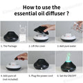 Volcanic Flame Aroma Diffuser – 130ml USB Humidifier with Color LED Night Light