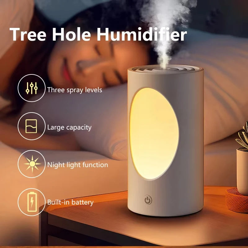 600ml Portable Aroma Diffuser – Rechargeable Wireless Humidifier with Color LED Light