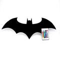 Wooden Bat Wall Lamp – LED Remote Control Night Light for Bedroom & Living Room