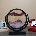 8-Inch 3D Glass Sand Timer – Mountain Landscape Art Decor for Home, Office & Gift