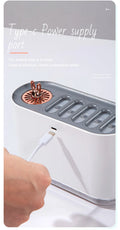 700ml Ultrasonic Cool Mist Humidifier – 5 Nozzles, 7 LED Colors, USB Powered