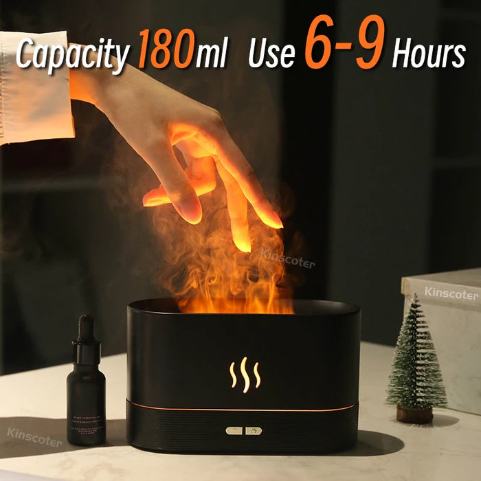 USB Flame Aroma Diffuser – 7-Color LED Humidifier for Bedroom & Desktop - photo 3