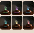 Flame Essential Oil Diffuser with 7-Color LED Mist