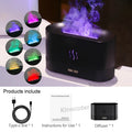 USB Flame Aroma Diffuser – 7-Color LED Humidifier for Bedroom & Desktop