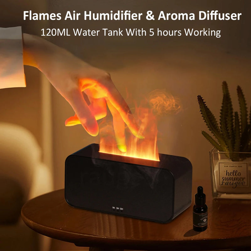 Mini Flame Aroma Diffuser & Humidifier – Automatic with LED Light for Home - lifestyle