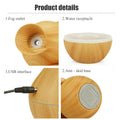 200ml Mini Aroma Diffuser & Humidifier – USB Color LED Light for Home & Car