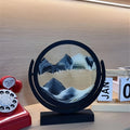 8-Inch 3D Glass Sand Timer – Mountain Landscape Art Decor for Home, Office & Gift