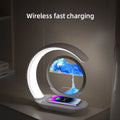 3D Hourglass Sand Art Desk Lamp – USB Wireless Charging Night Light for Office & Room Decor