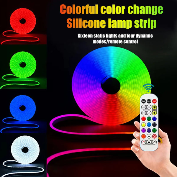 Smart WiFi LED Neon Strip – Tuya Voice Control, Waterproof Silicone, 16-50ft - alternate