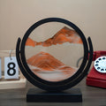 8-Inch 3D Glass Sand Timer – Mountain Landscape Art Decor for Home, Office & Gift