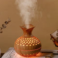 Wood Grain Vase Humidifier – Ultrasonic Essential Oil Diffuser for Home & Office