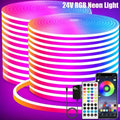 Smart RGB Neon LED Strip – Waterproof, Music Sync & App Control, 16-100ft