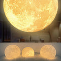 Magnetic Floating & Rotating Moon Lamp – 3D LED Night Light, Wooden Base, 3 Colors