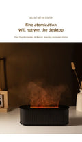 USB Flame Aroma Diffuser & Humidifier – Color LED Light, 3-Level Timer