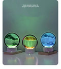 3D Flowing Sand Art Night Light – Hourglass Desk Lamp for Home Decor & Gift