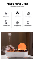 Crystal Volcano Aroma Diffuser with Jellyfish Mood Light