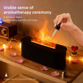 USB Flame Aroma Diffuser & Humidifier – Color LED Light, 3-Level Timer