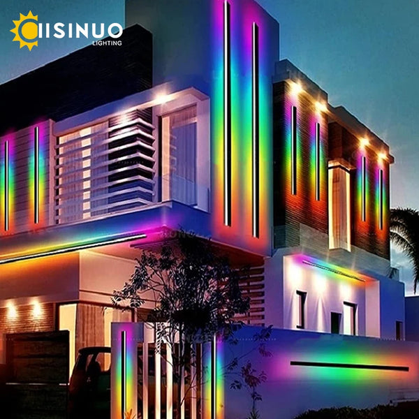 RGB Christmas Outdoor Sconce Light – 7 Colors, Smart Remote Control