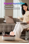 Crystal Volcano Aroma Diffuser with Jellyfish Mood Light