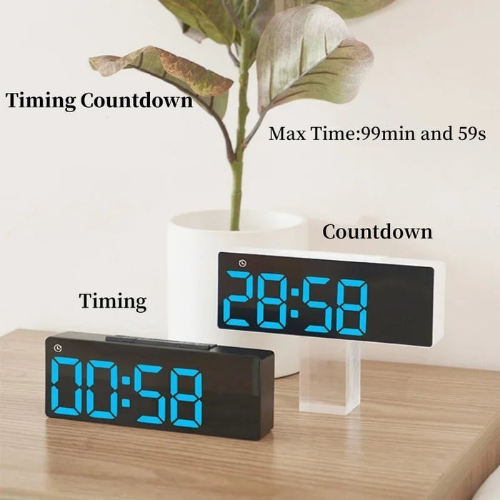 Smart LED Alarm Clock with Date, Timer & Auto Dimmer - photo 4