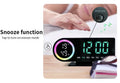 LED Digital Alarm Clock – 7-Color Display, Dual Alarm, 5 Brightness Levels, USB