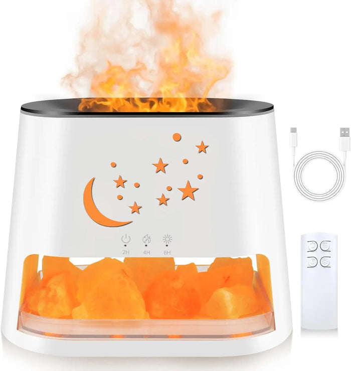 Himalayan Salt Lamp & Essential Oil Diffuser – 260ml, 8 LED Colors, Remote Control & Auto-Off Timer - photo 2