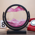 8-Inch 3D Glass Sand Timer – Mountain Landscape Art Decor for Home, Office & Gift
