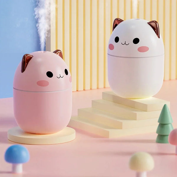 250ml Cute Aroma Diffuser & Humidifier – Cool Mist Night Light for Bedroom & Car - alternate