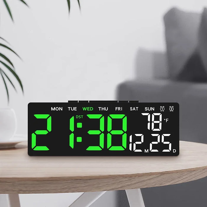 Smart LED Alarm Clock with Date, Timer & Auto Dimmer - photo 1