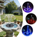 3.5W Solar Fountain Pump Kit – 7 Nozzles, 7-Color LED Light for Bird Bath & Garden